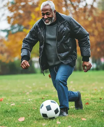 Man Playing Soccer